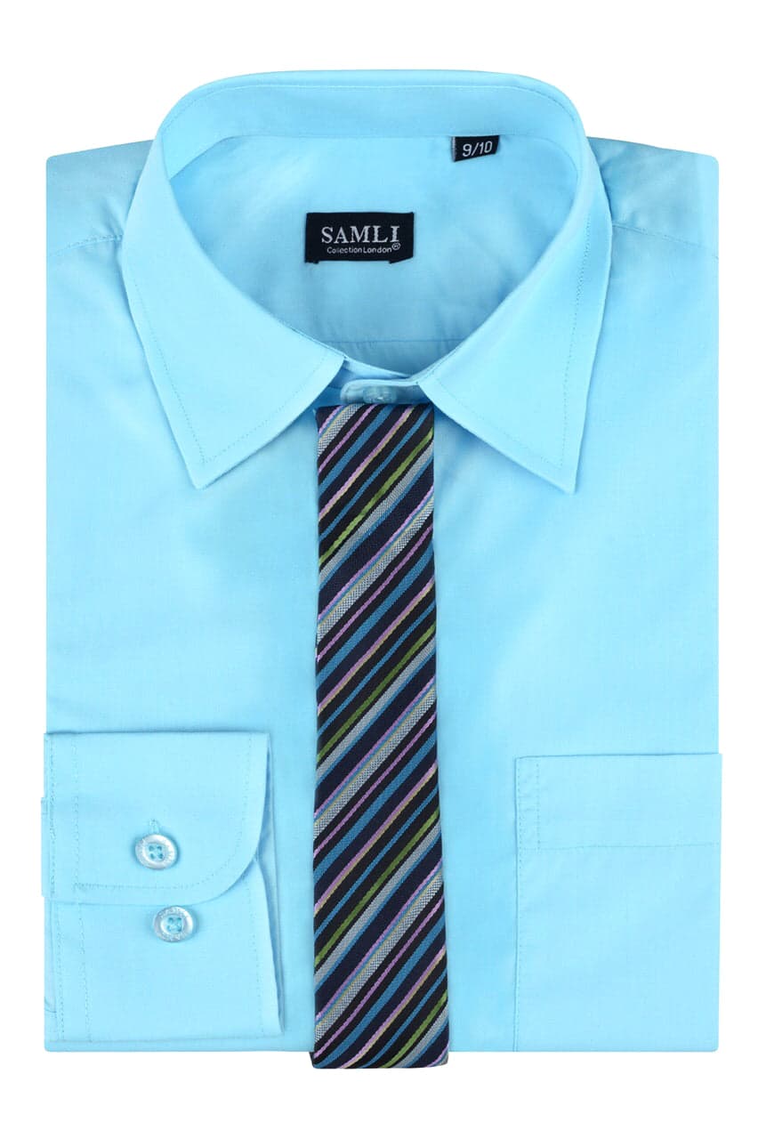 Boys Formal Shirt with Tie in Gift Box