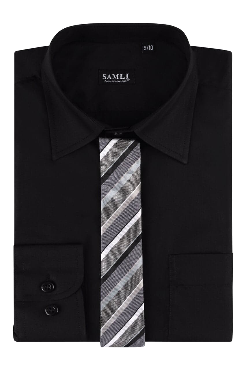 Boys Formal Shirt with Tie in Gift Box