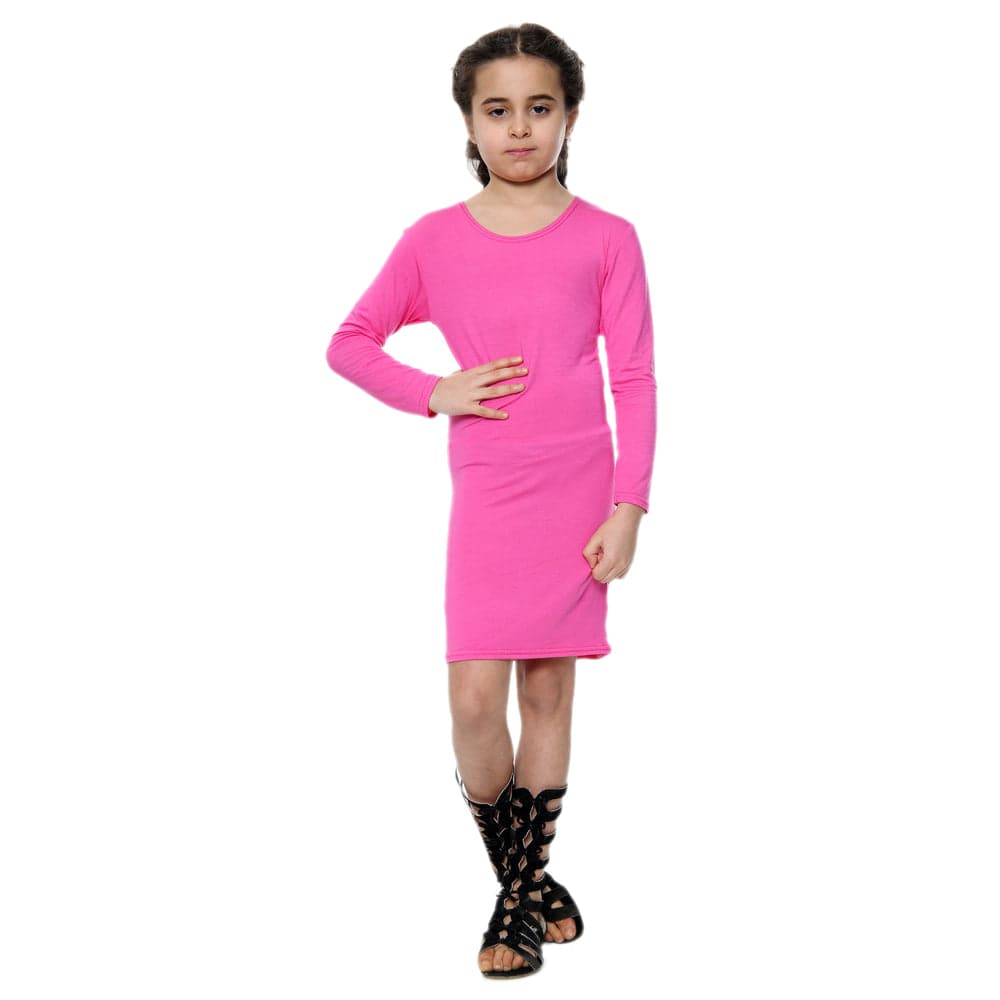Girls Long Sleeve Bodycon Midi Dress