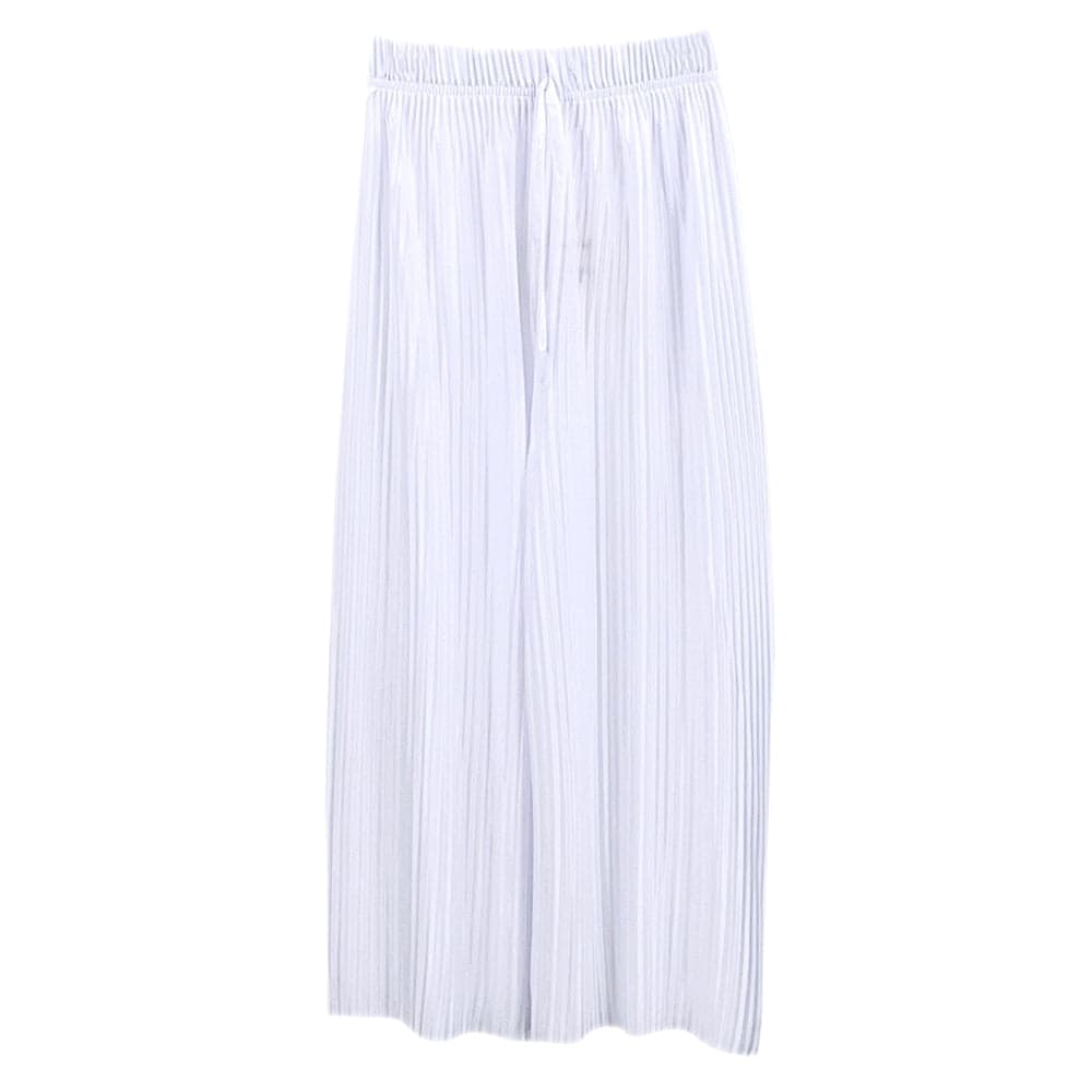 Girls Pleated Capri Baggy Wide Leg Trousers