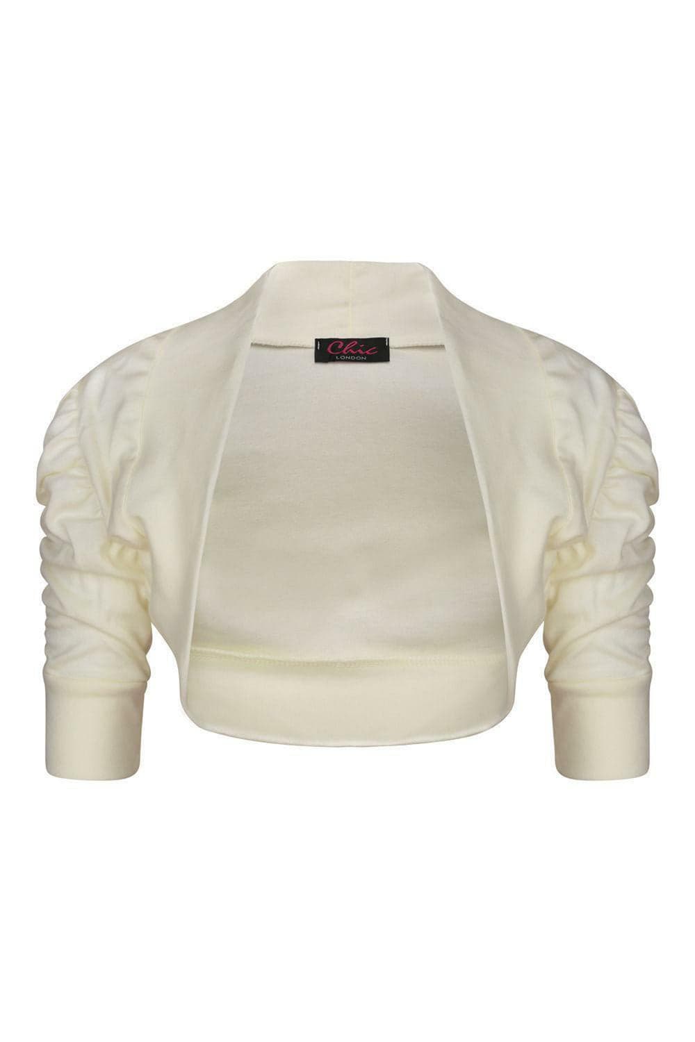 Girls Ruched Sleeve Bolero