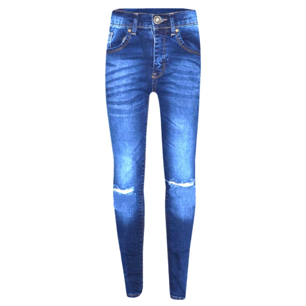 Girls Denim Ripped Skinny Jeans