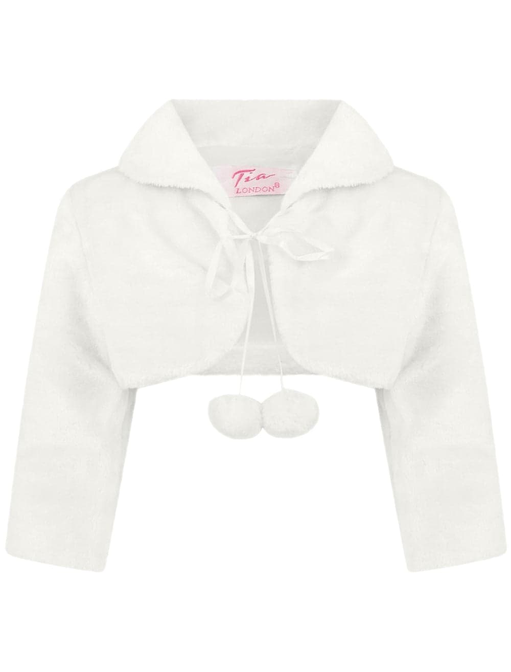 Girls Fur Pom Pom Bolero