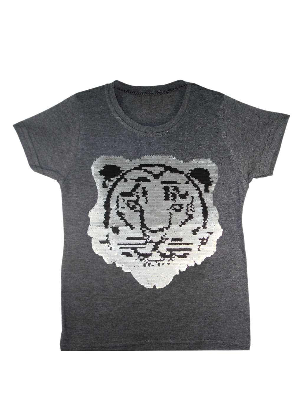 Kids Tiger & Football Brush Changing Sequin T-Shirts