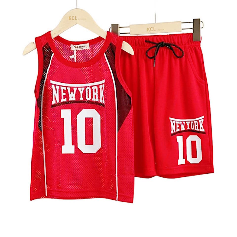 Kids Boys Basketball Vest & Shorts Set Training Casual Jersey Summer Top 2 Piece