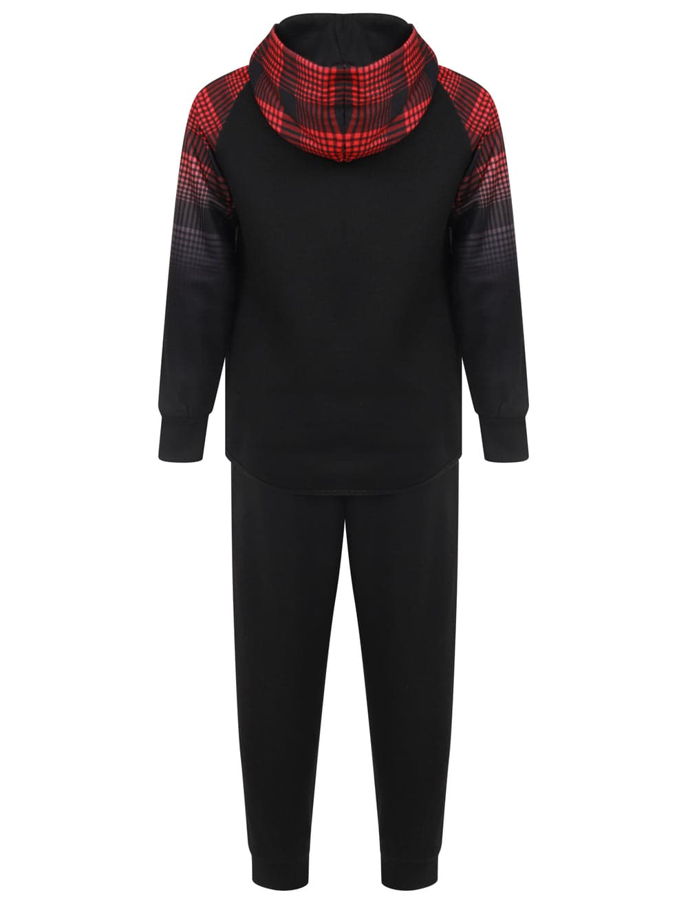 Boys Checked Sports Hooded Tracksuit