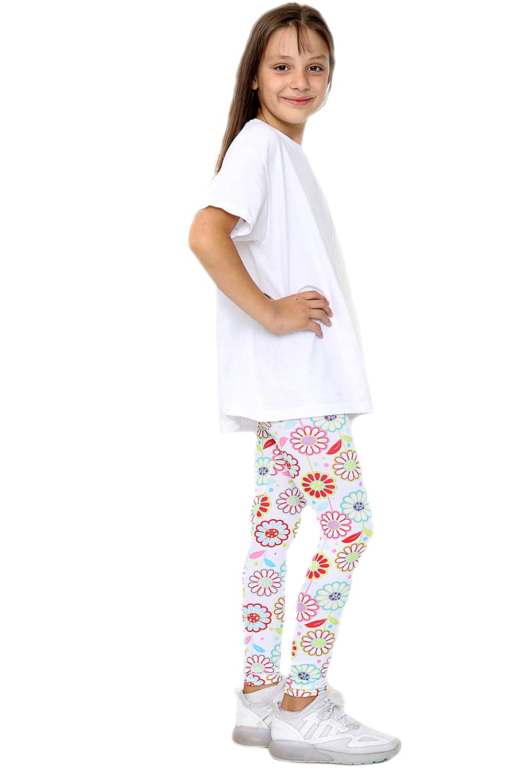 Girls Floral Leggings