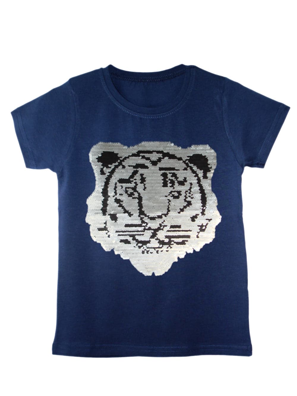 Kids Tiger & Football Brush Changing Sequin T-Shirts