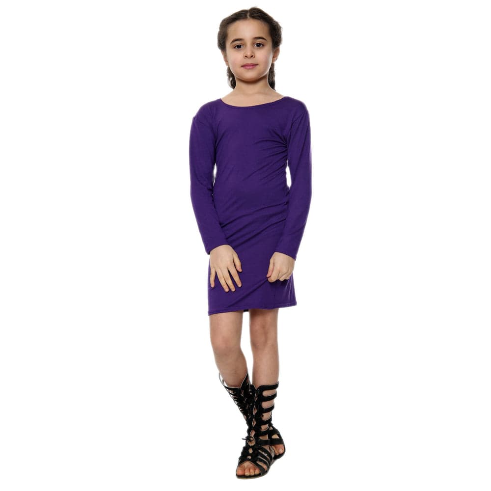 Girls Long Sleeve Bodycon Midi Dress