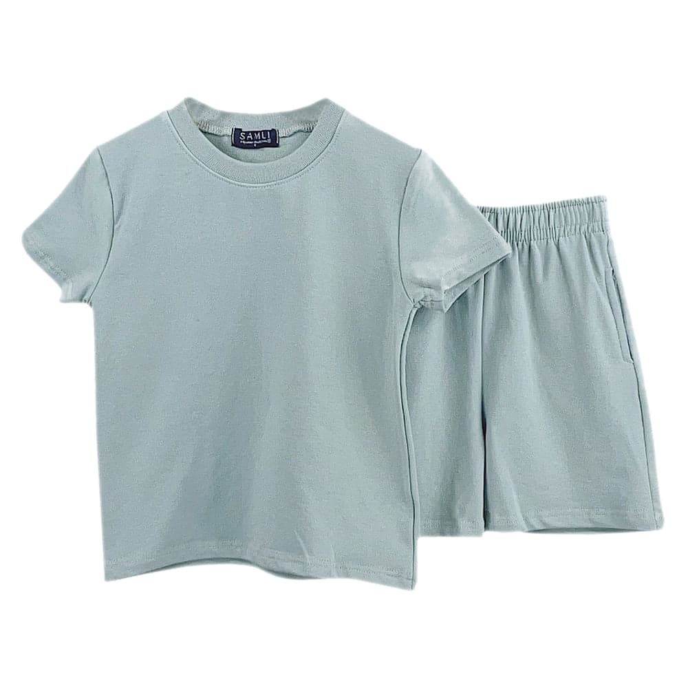 Kids Plain T-Shirt & Shorts Set