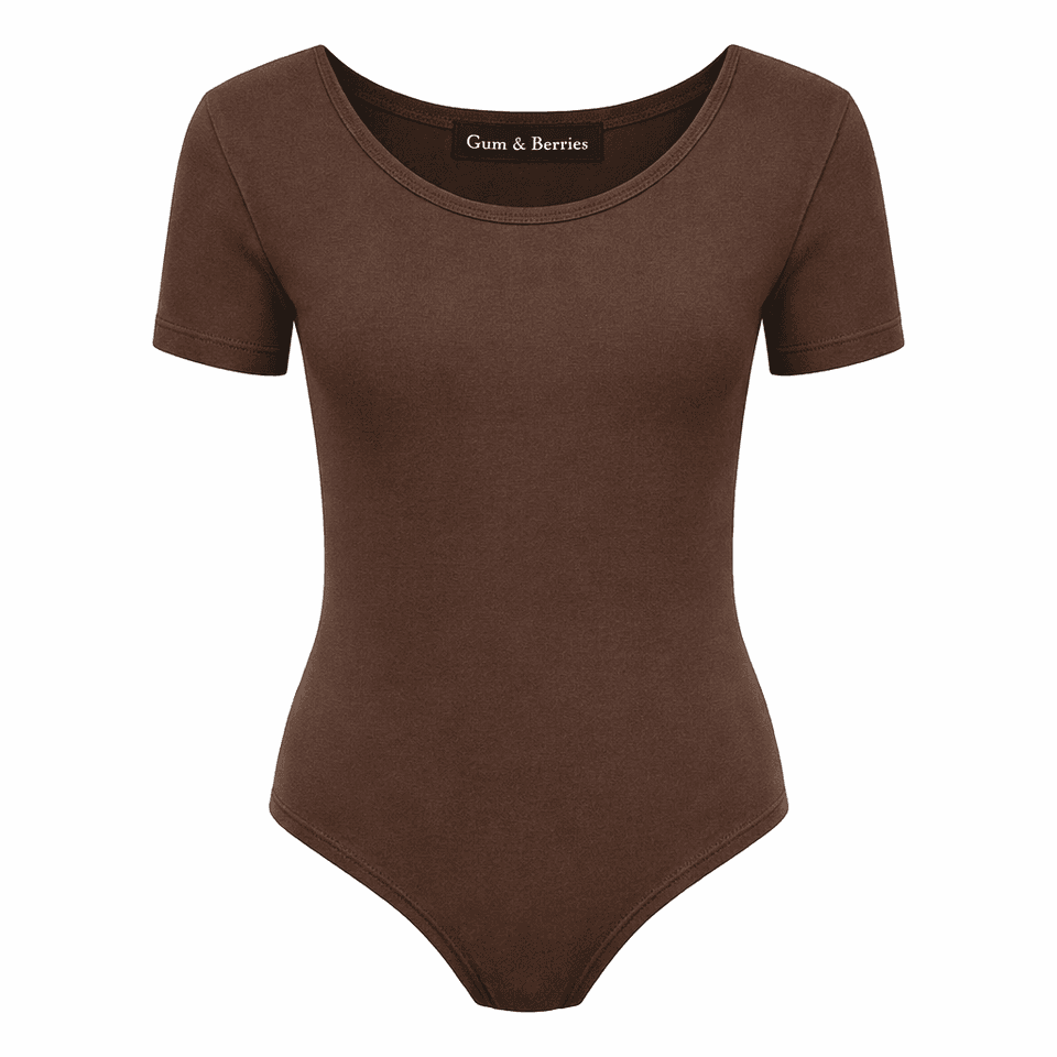 Girls Dance Leotard Plain Microfibre Stretchy Ballet Short Sleeve Bodysuit Gym