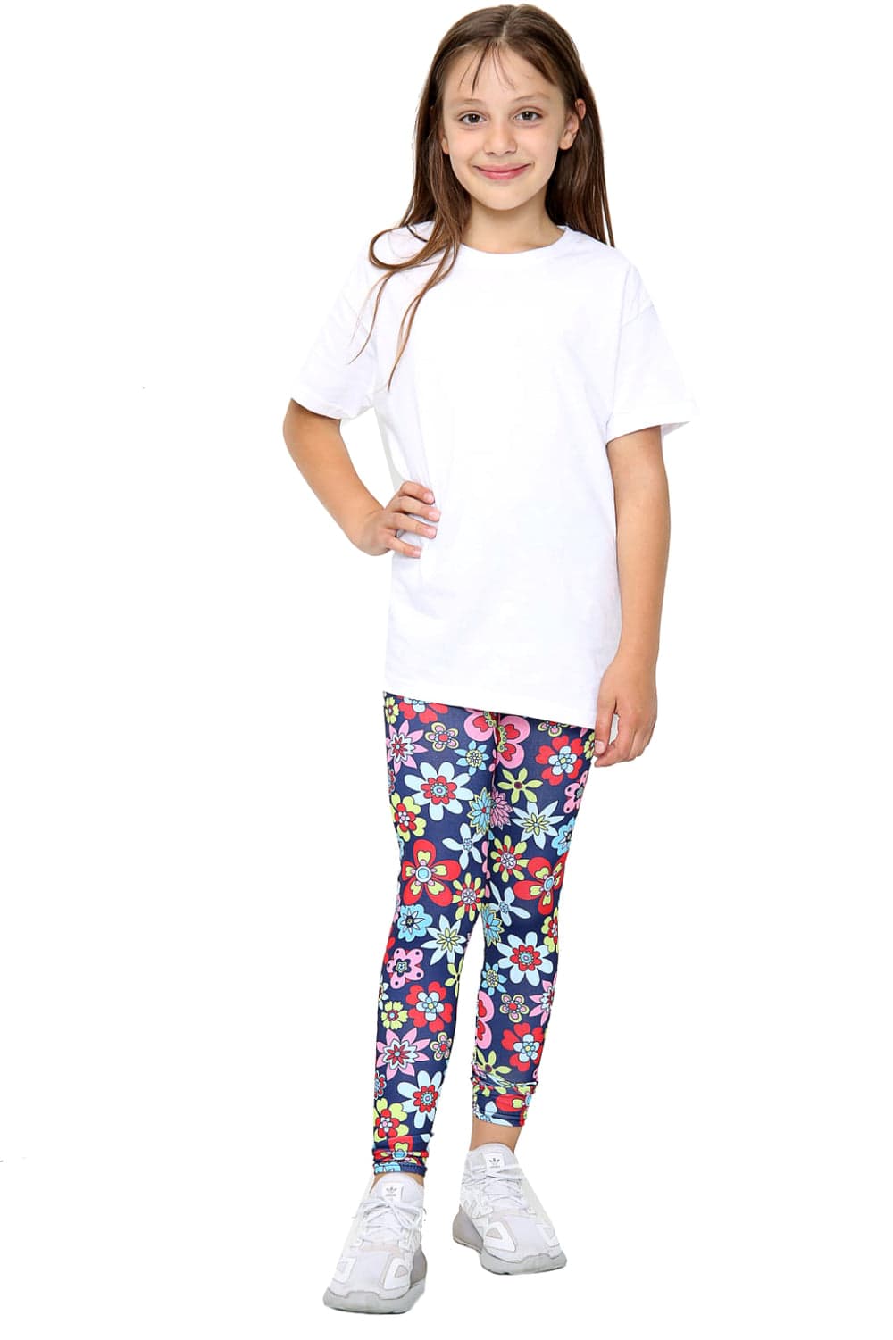 Girls Floral Leggings