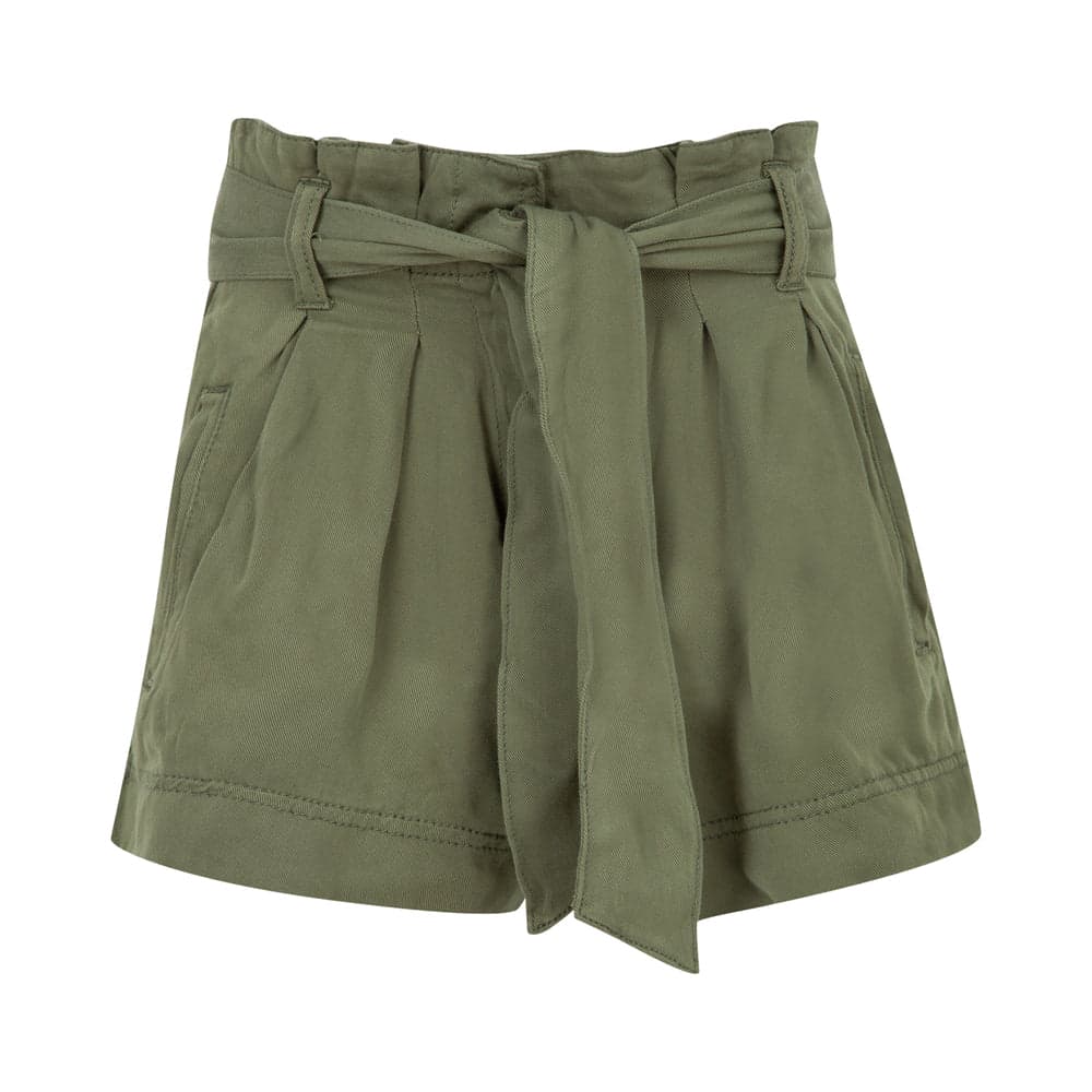 Girls Paperbag Denim Sand Shorts