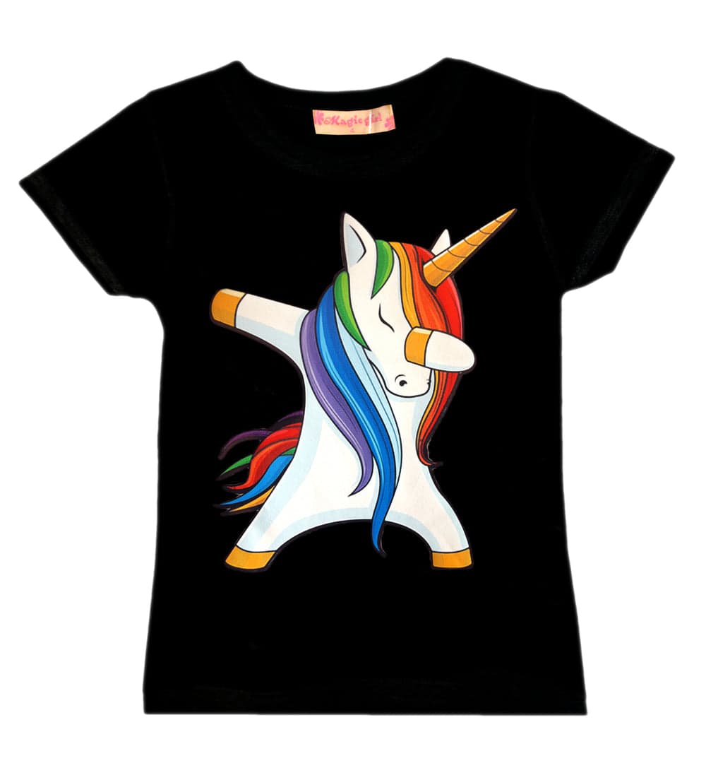 Girls Dab Unicorn T-Shirt