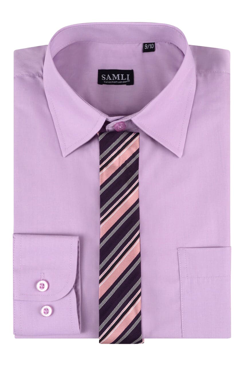 Boys Formal Shirt with Tie in Gift Box