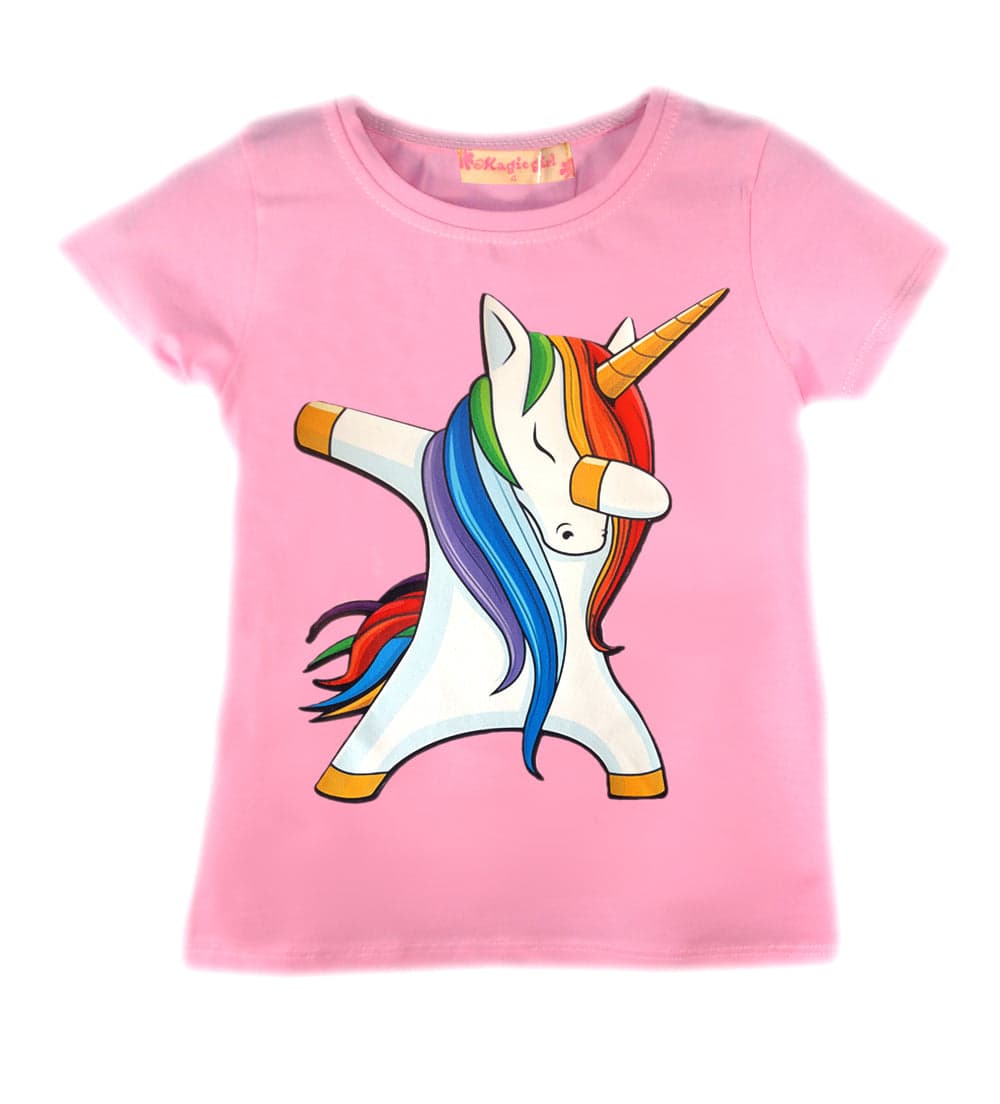 Girls Dab Unicorn T-Shirt