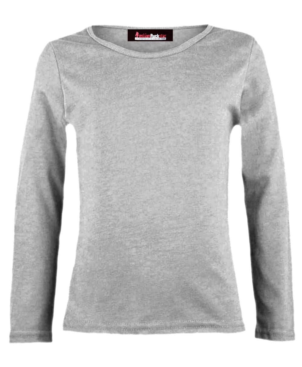 Girls Basic Long Sleeve Tops