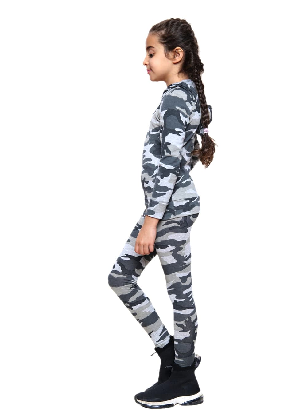 Girls Camouflage Hooded Top and  Tracksuit