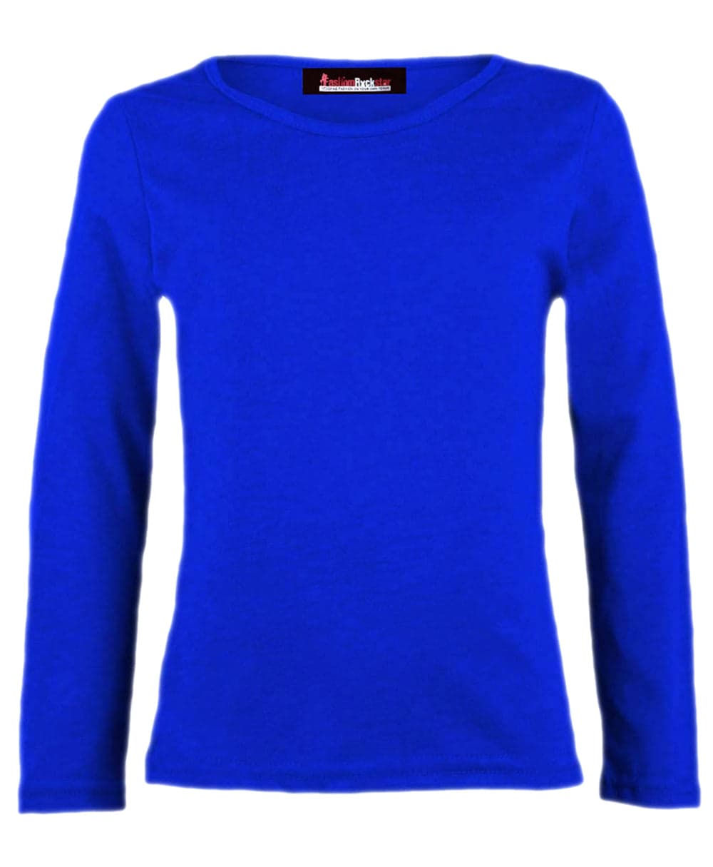 Girls Basic Long Sleeve Tops