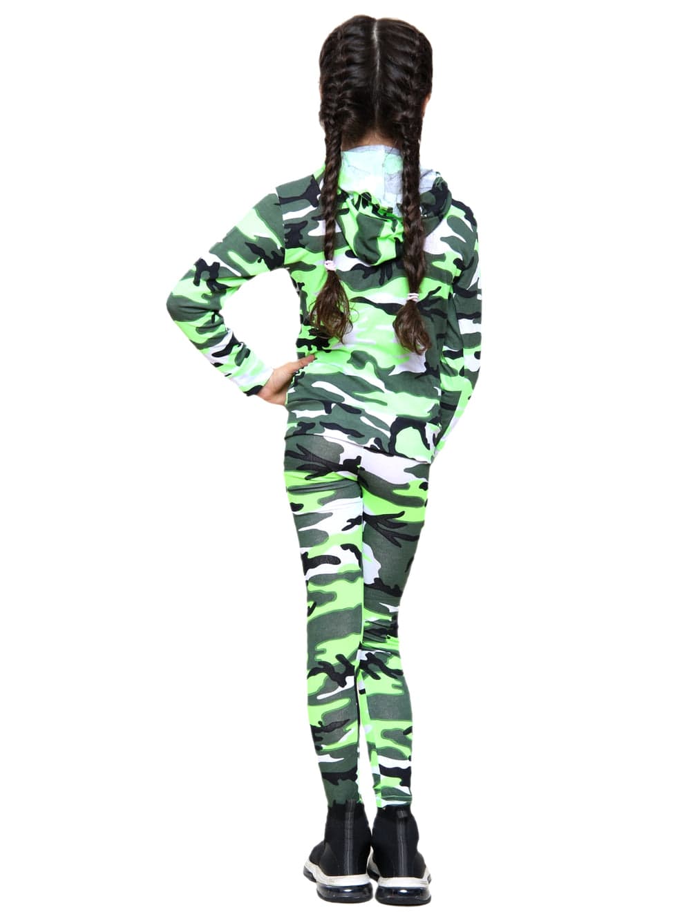 Girls Camouflage Hooded Top and  Tracksuit