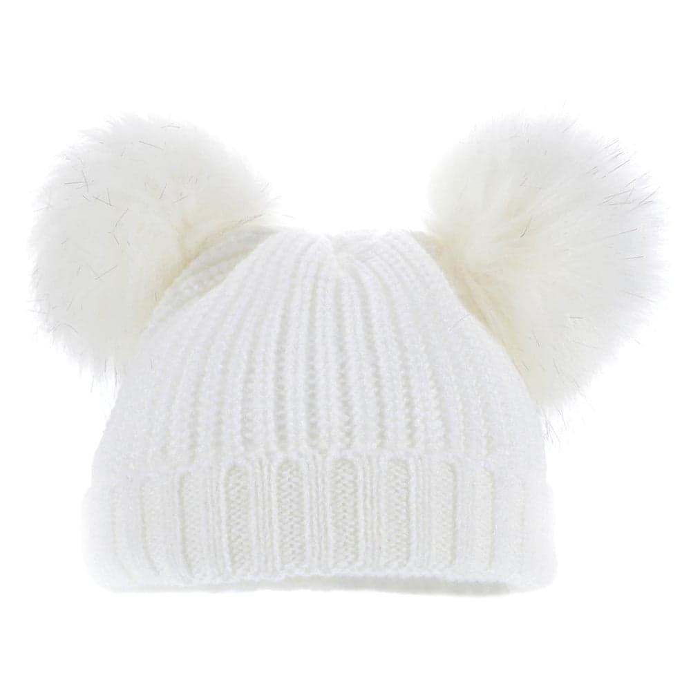 Baby Knitted Pom Pom Hat Boy Girl Winter Bobble Mummy Daddy Prince Princess 0-12