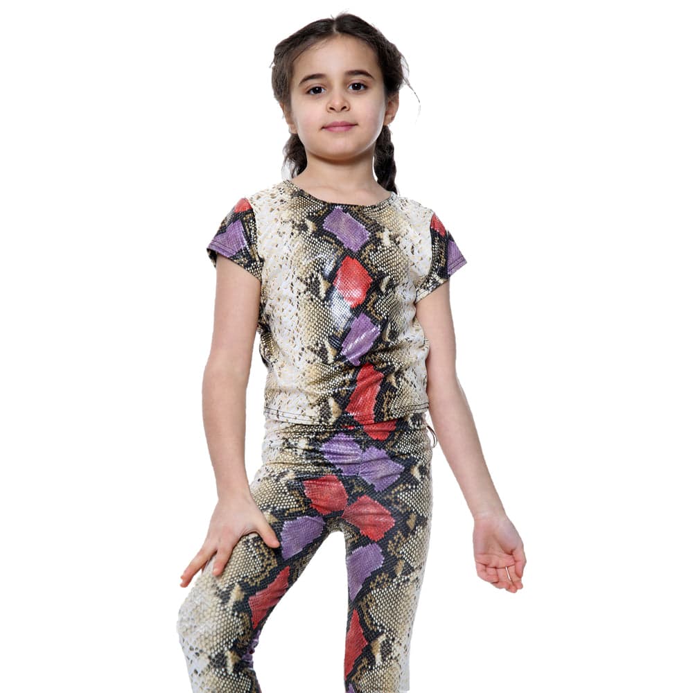 Girls Snake Crop Top & Outfit