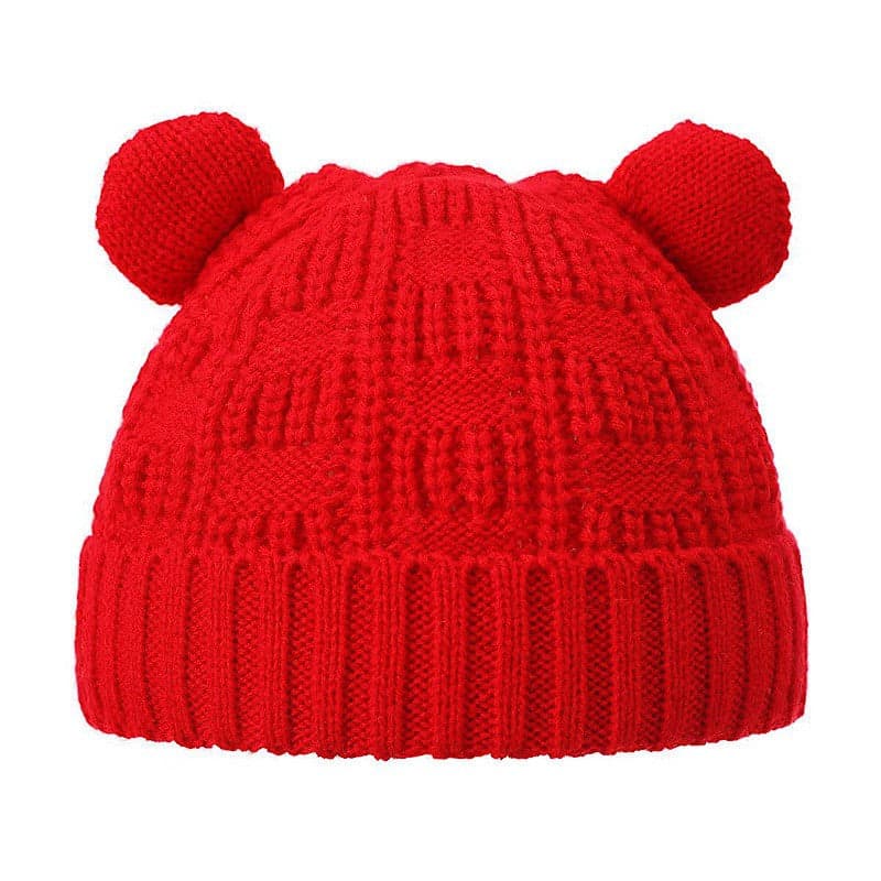 Baby Girls Pom Pom Hat Newborn 0-12 Months Warm Winter Hat