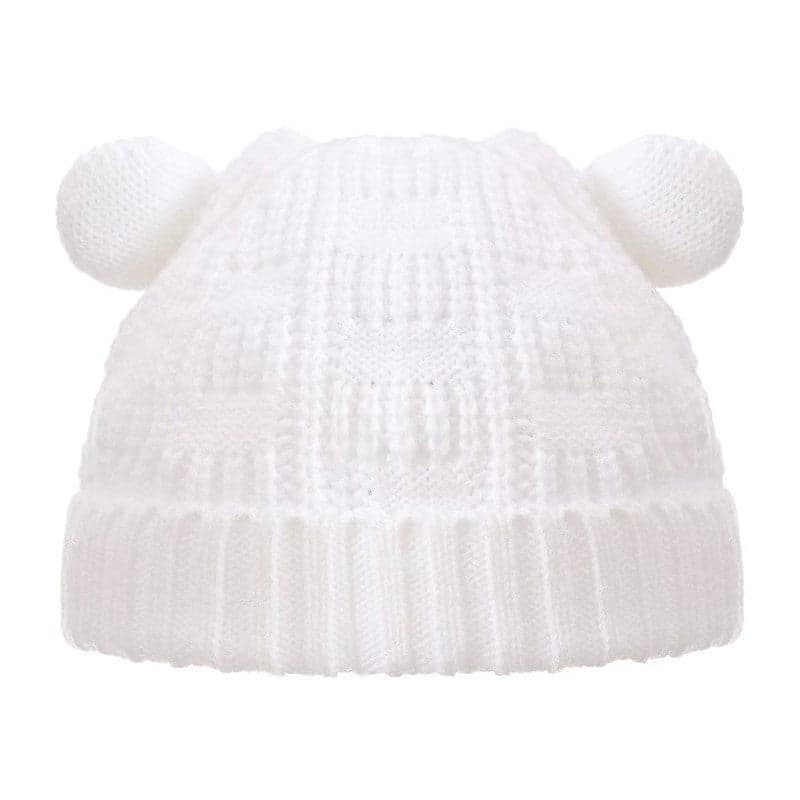 Baby Girls Pom Pom Hat Newborn 0-12 Months Warm Winter Hat