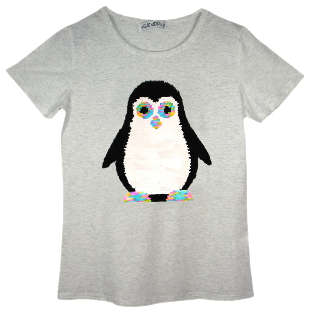 Girls Animal Sequin T-Shirts