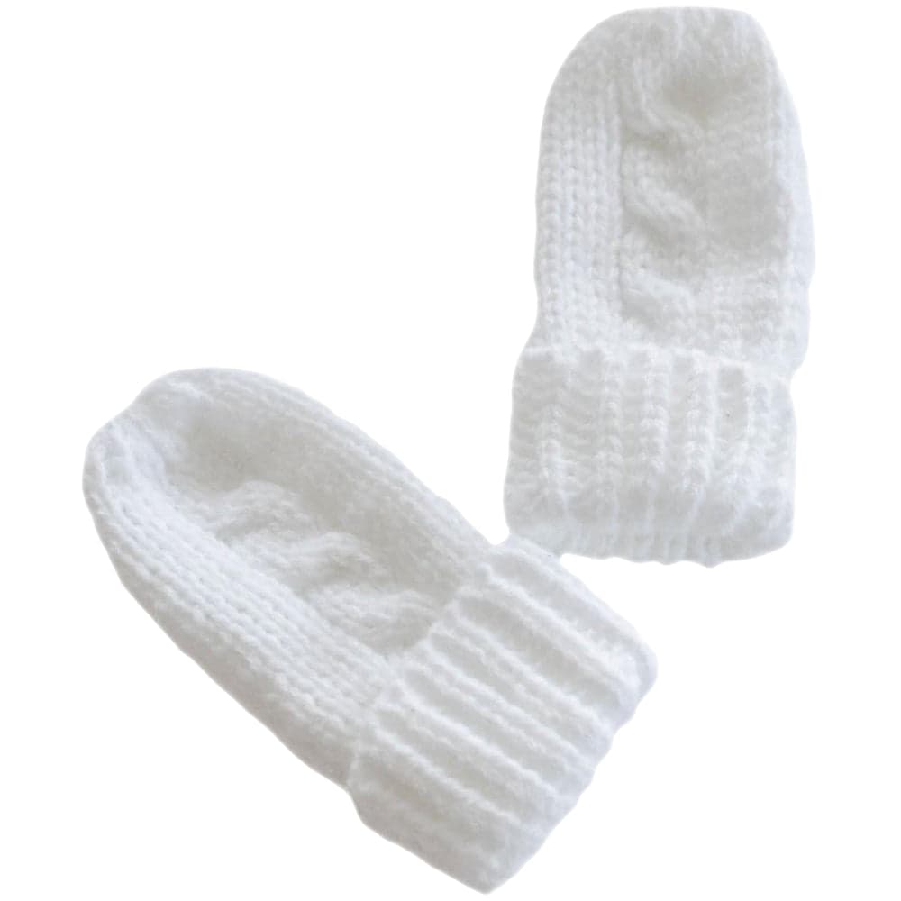 Baby Knitted Ribbed Mittens