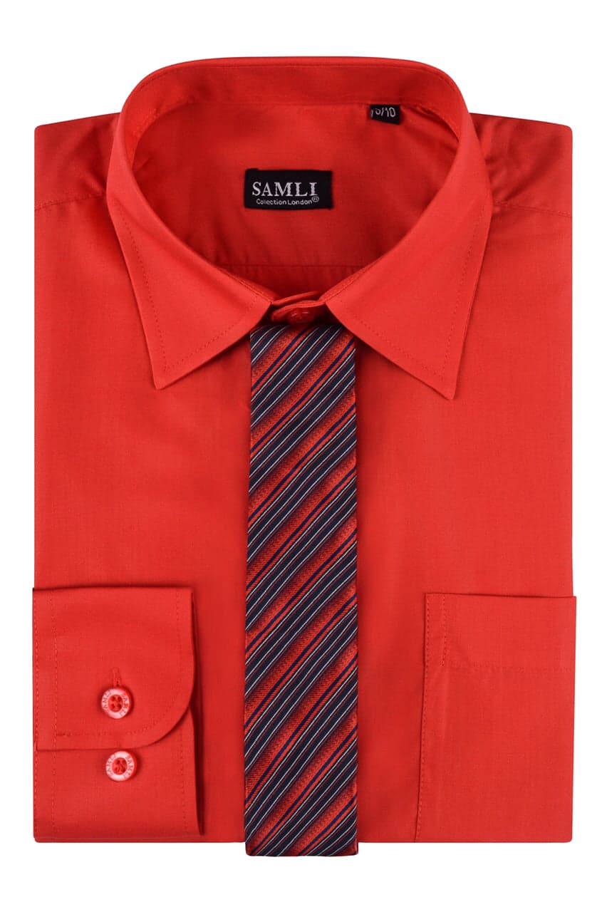 Boys Formal Shirt with Tie in Gift Box
