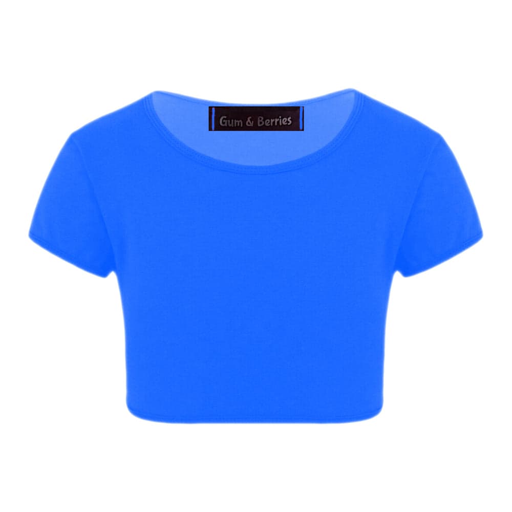 Girls Neon Crop Top T-Shirt.