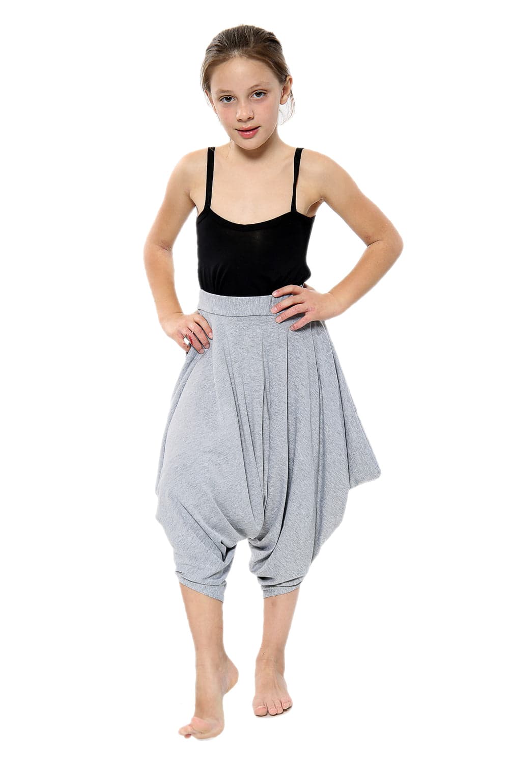 Girls Draping Romper Skirt