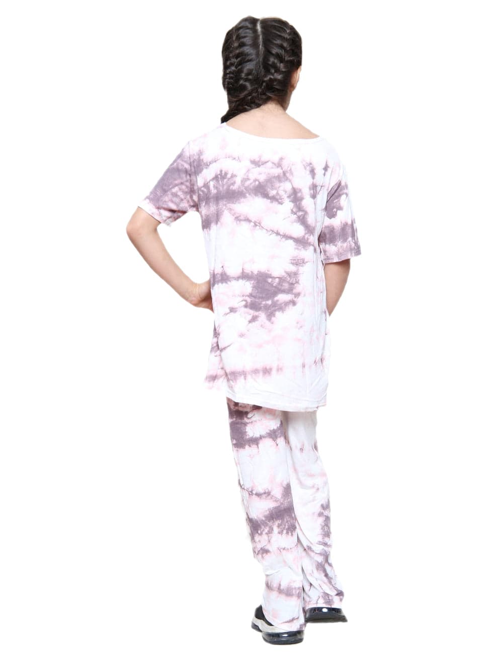 Girls Tie Dye Pyjamas T-Shirt and Leggings Set