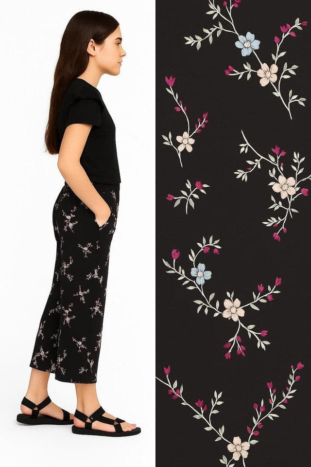 Girls Trousers Wide Leg Palazzo Pants Trousers Casual 3 Designs 5 - 13 Years