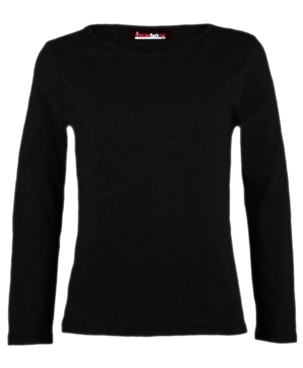 Girls Basic Long Sleeve Tops