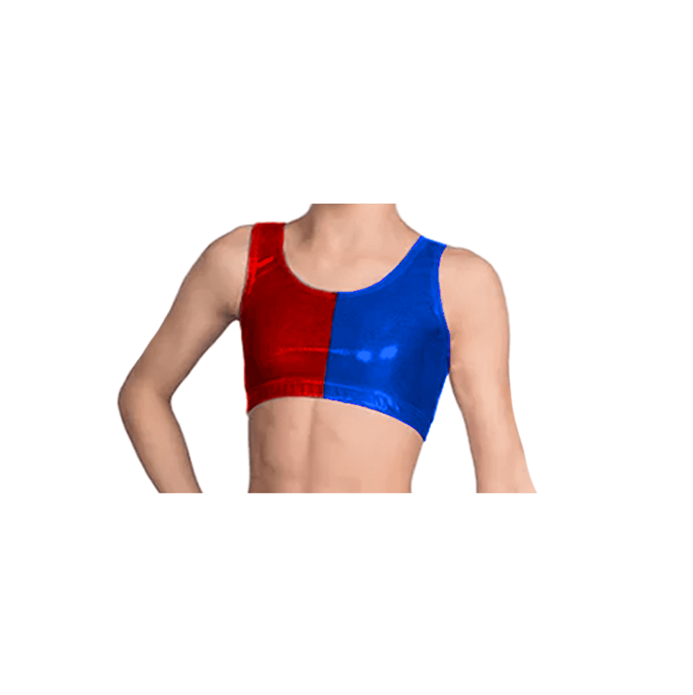 Girls Vest Crop Top and Hot Pants / Leggings Set Red Blue 3-14 years