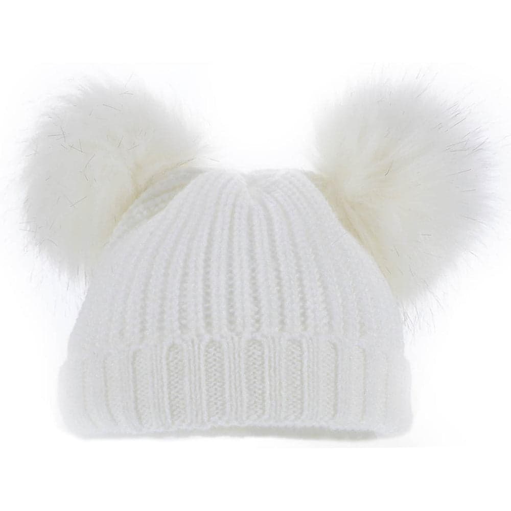 Baby Knitted Pom Pom Hat Boy Girl Winter Bobble Mummy Daddy Prince Princess 0-12