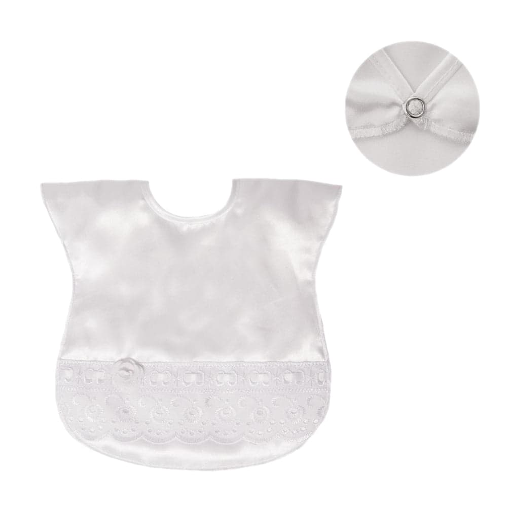 Baby Girls Satin Rose Bibs