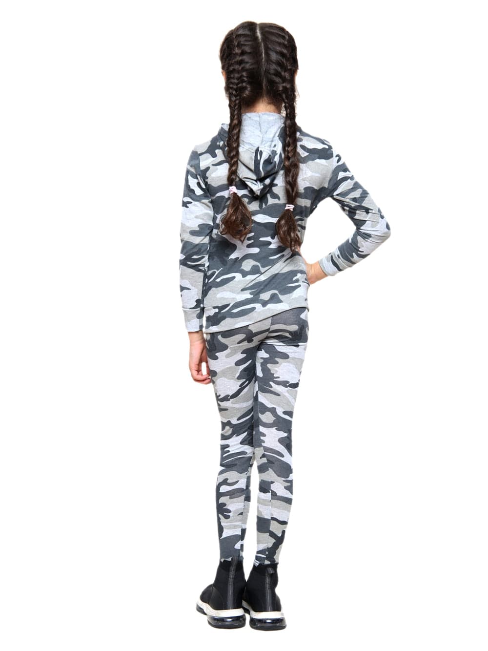 Girls Camouflage Hooded Top and  Tracksuit