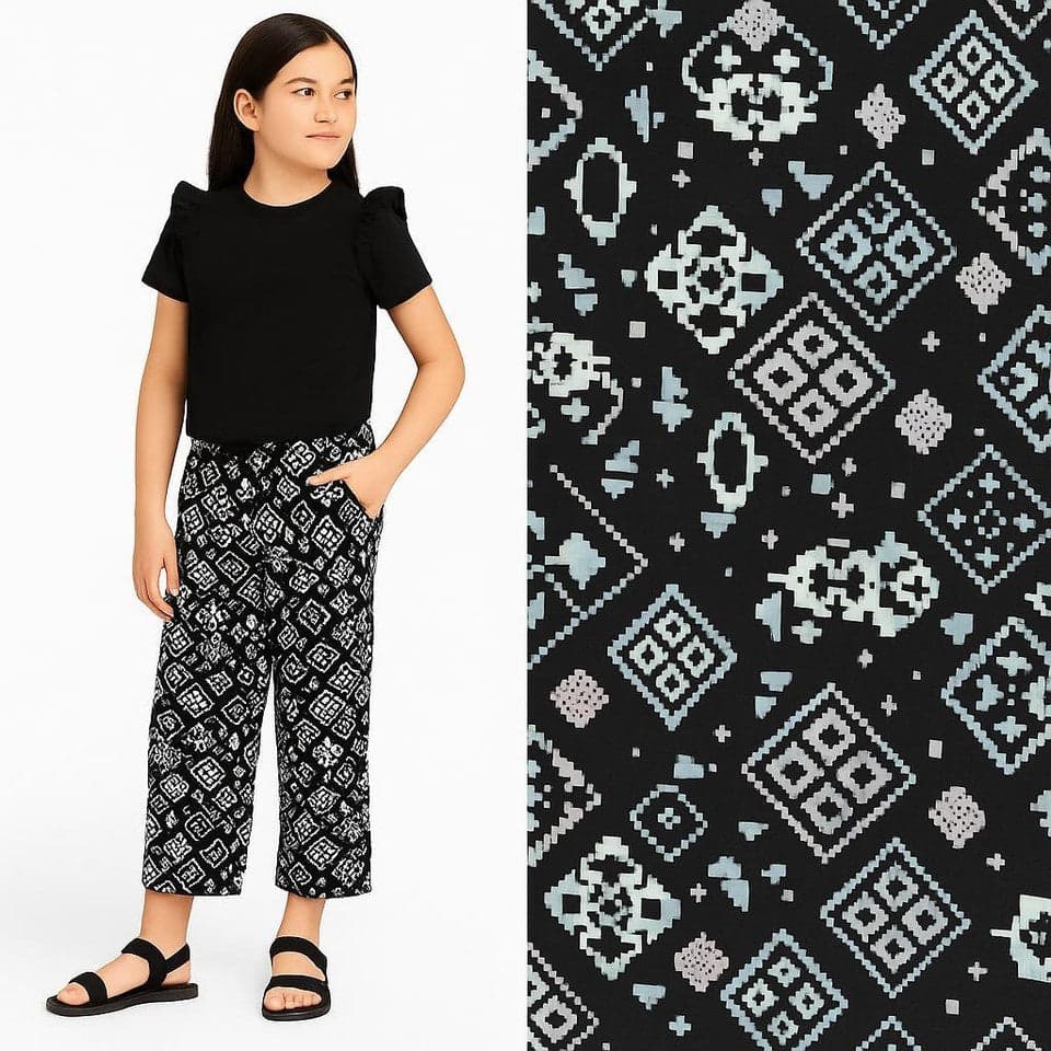 Girls Trousers Wide Leg Palazzo Pants Trousers Casual 3 Designs 5 - 13 Years