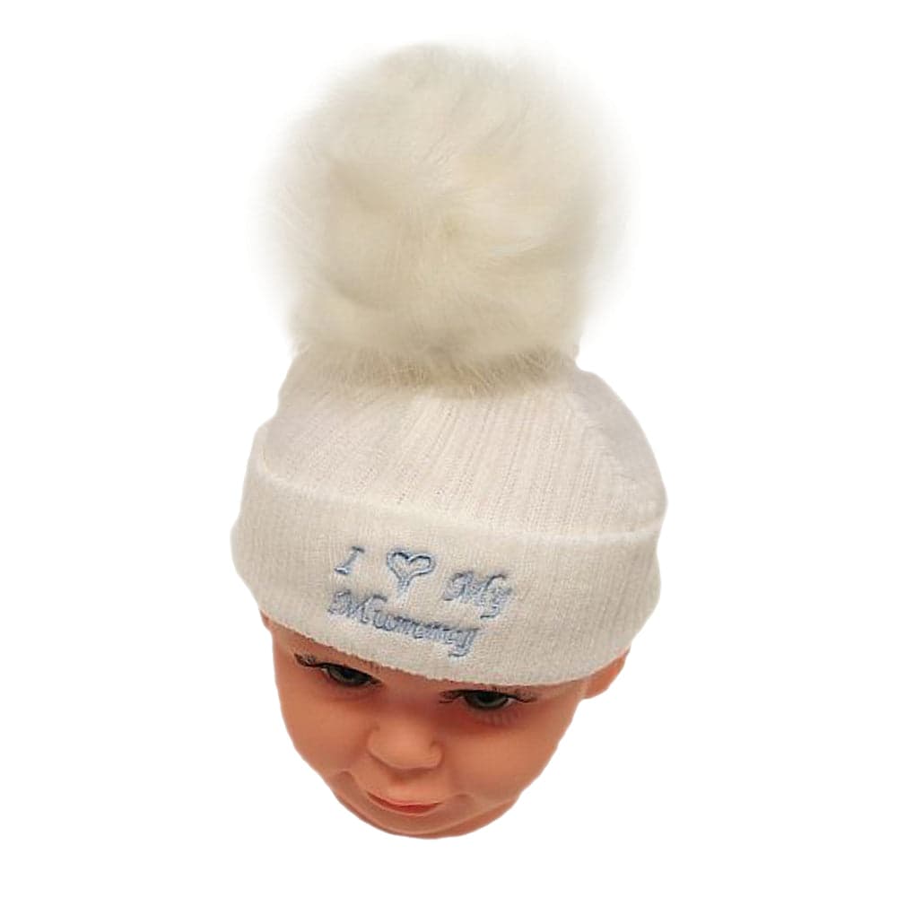 Baby Ribbed Pom Pom Winter Beanie Hats