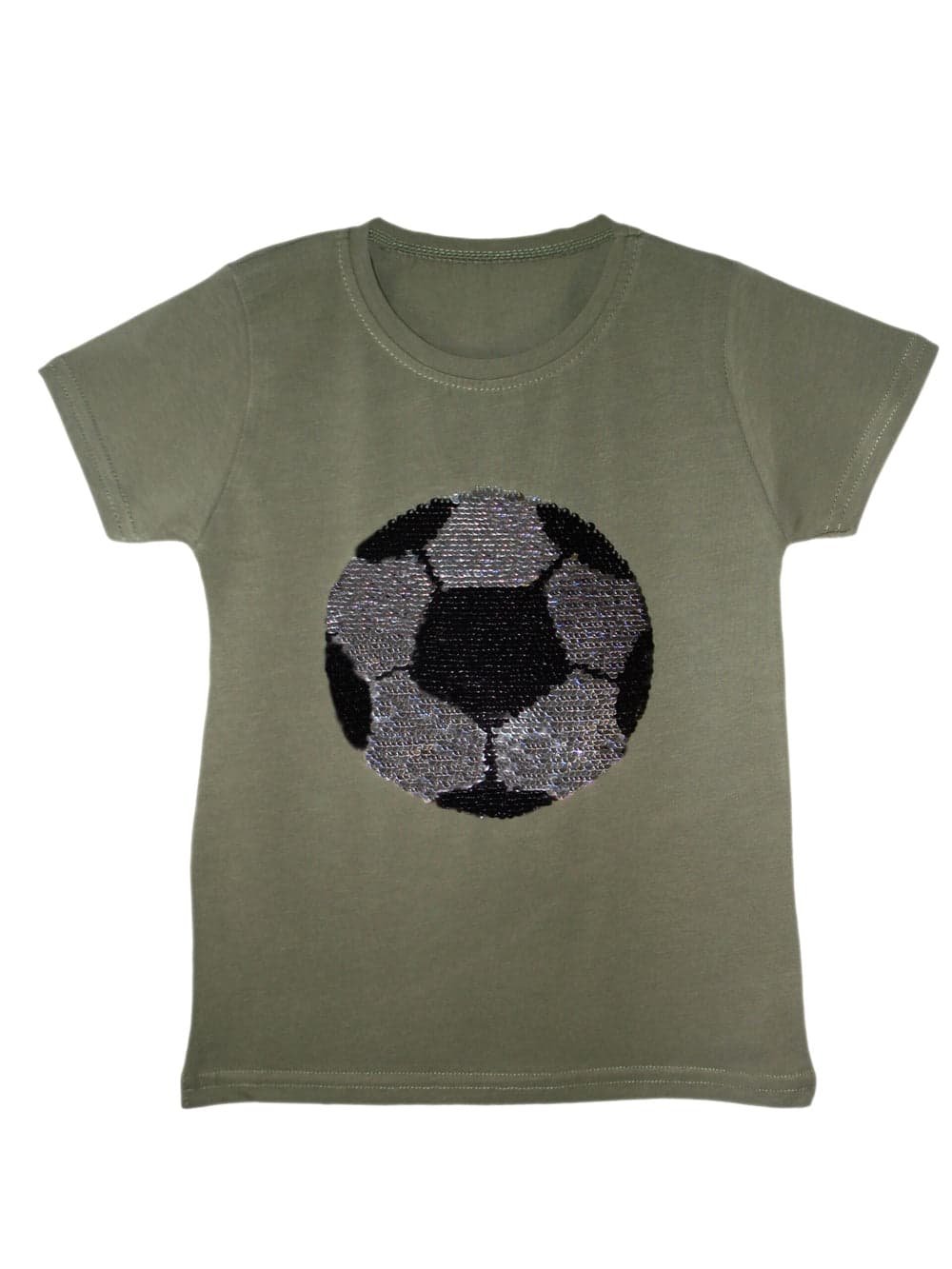 Kids Tiger & Football Brush Changing Sequin T-Shirts