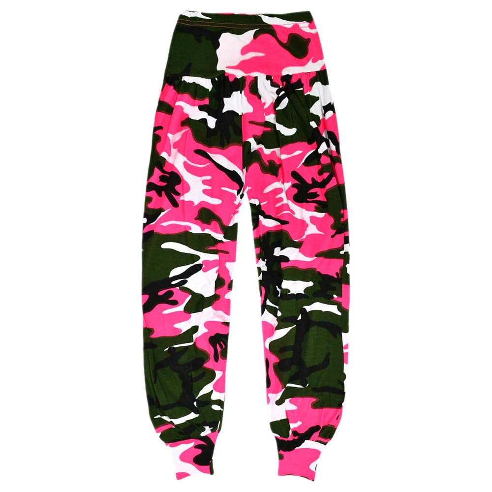 Girls Neon Camouflage Ali Baba Pants