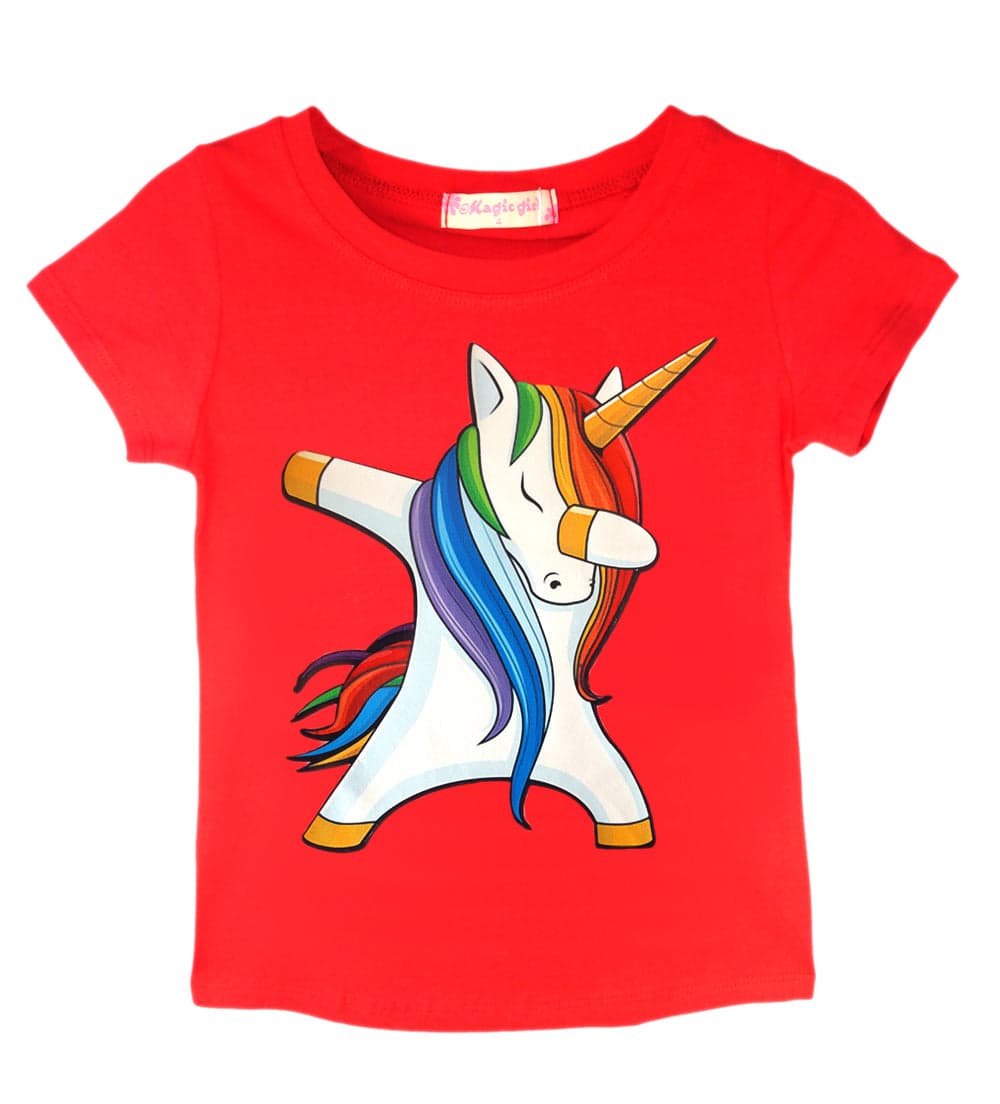Girls Dab Unicorn T-Shirt