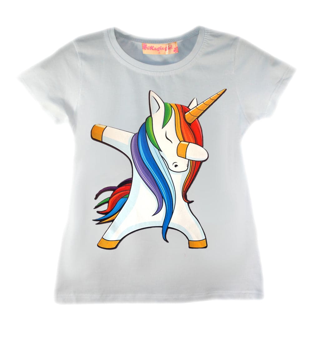 Girls Dab Unicorn T-Shirt