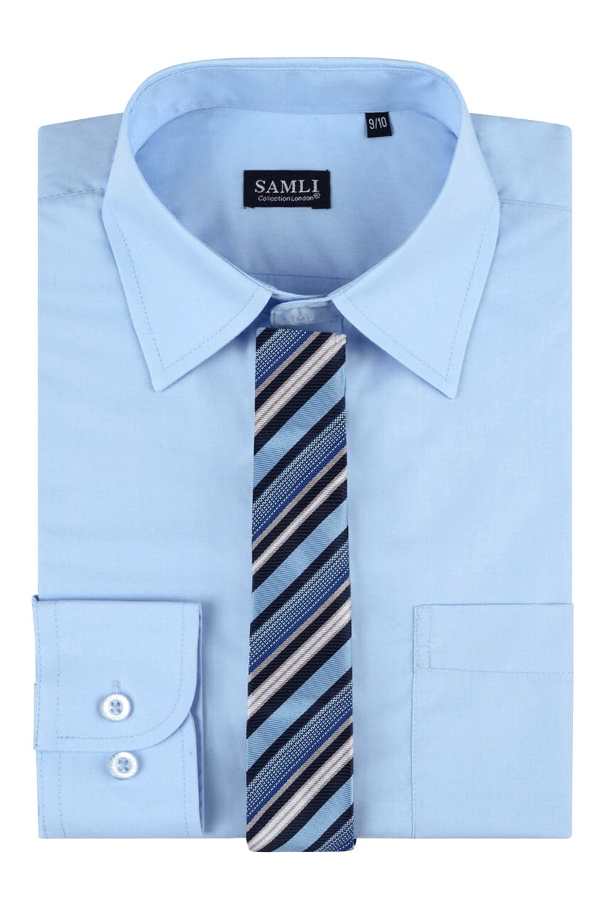 Boys Formal Shirt with Tie in Gift Box