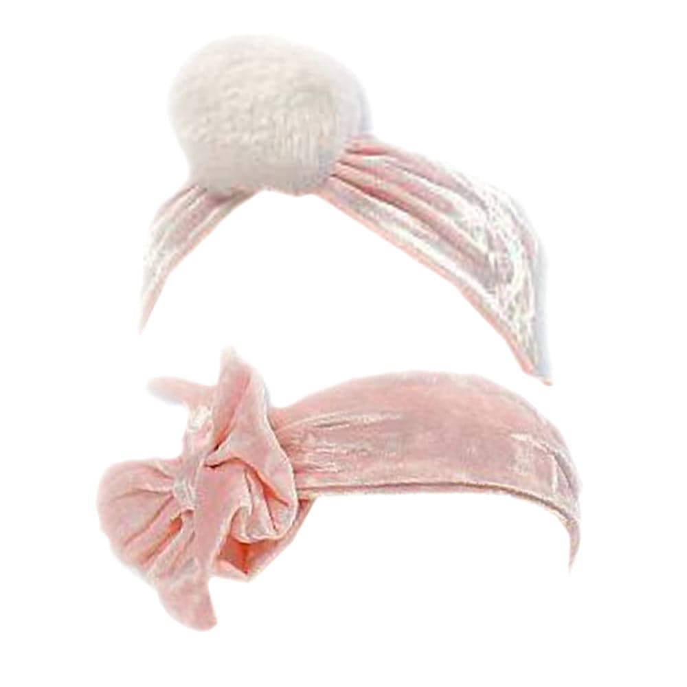 Baby Girls Velvet Headband & Hat