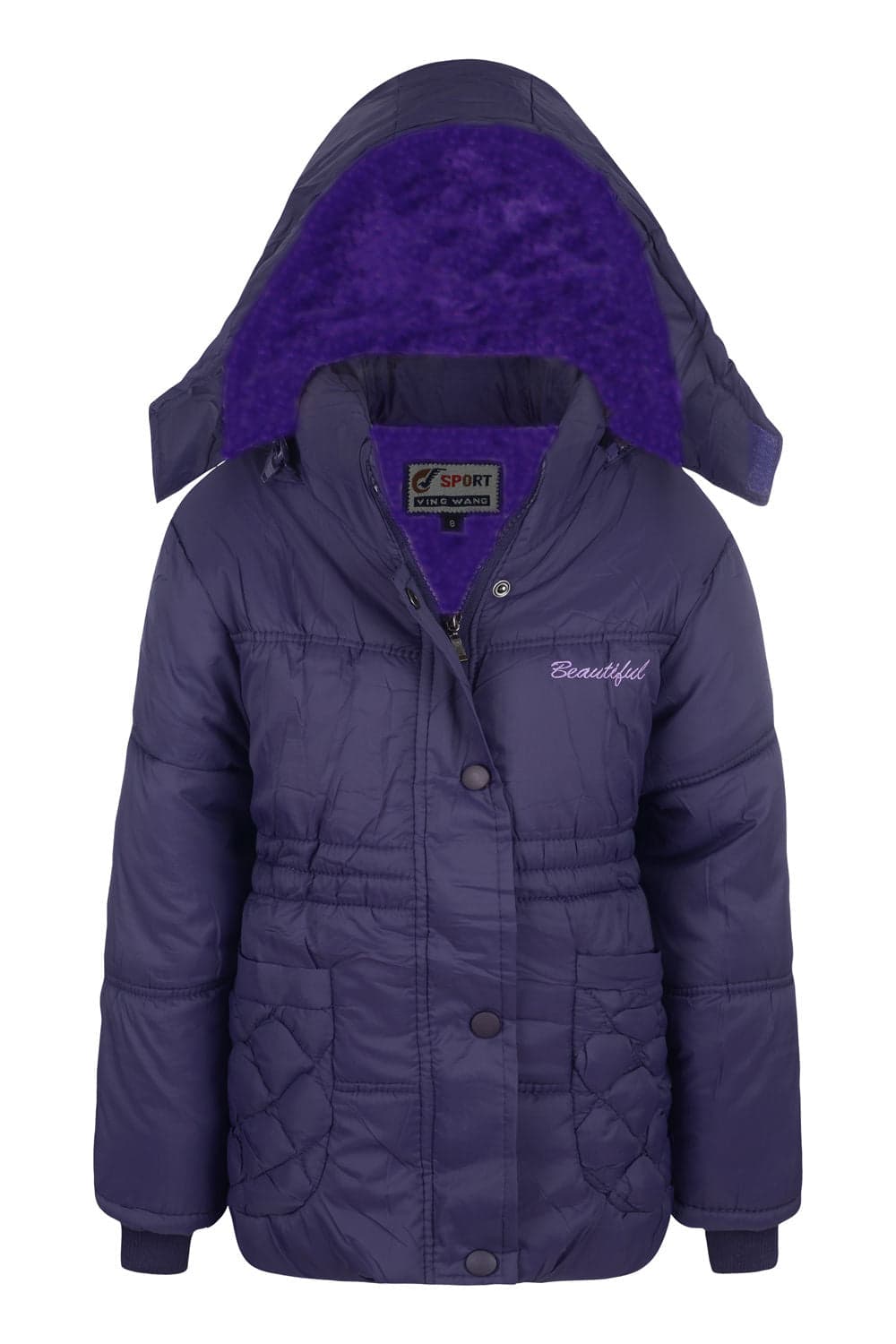 Girls Quilted School Jacket