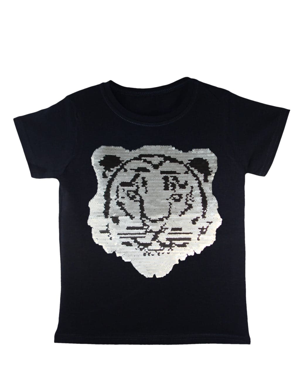 Kids Tiger & Football Brush Changing Sequin T-Shirts